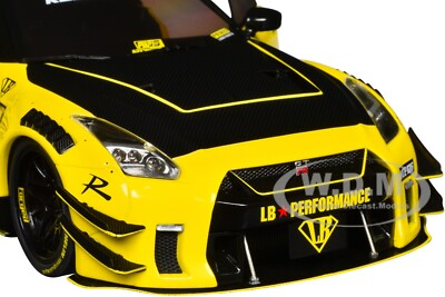 NISSAN SKYLINE GT-R (R35) LIBERTY WALK RHD YELLOW 1/18 DIECAST