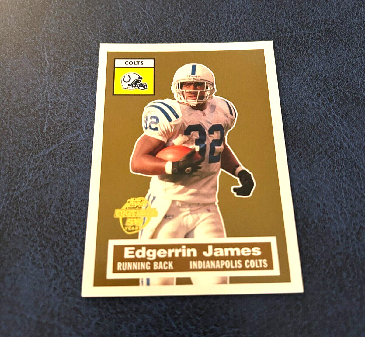 2005 Topps Football Edgerrin James 50th Anniversary Turn Back the Clock #19 NM