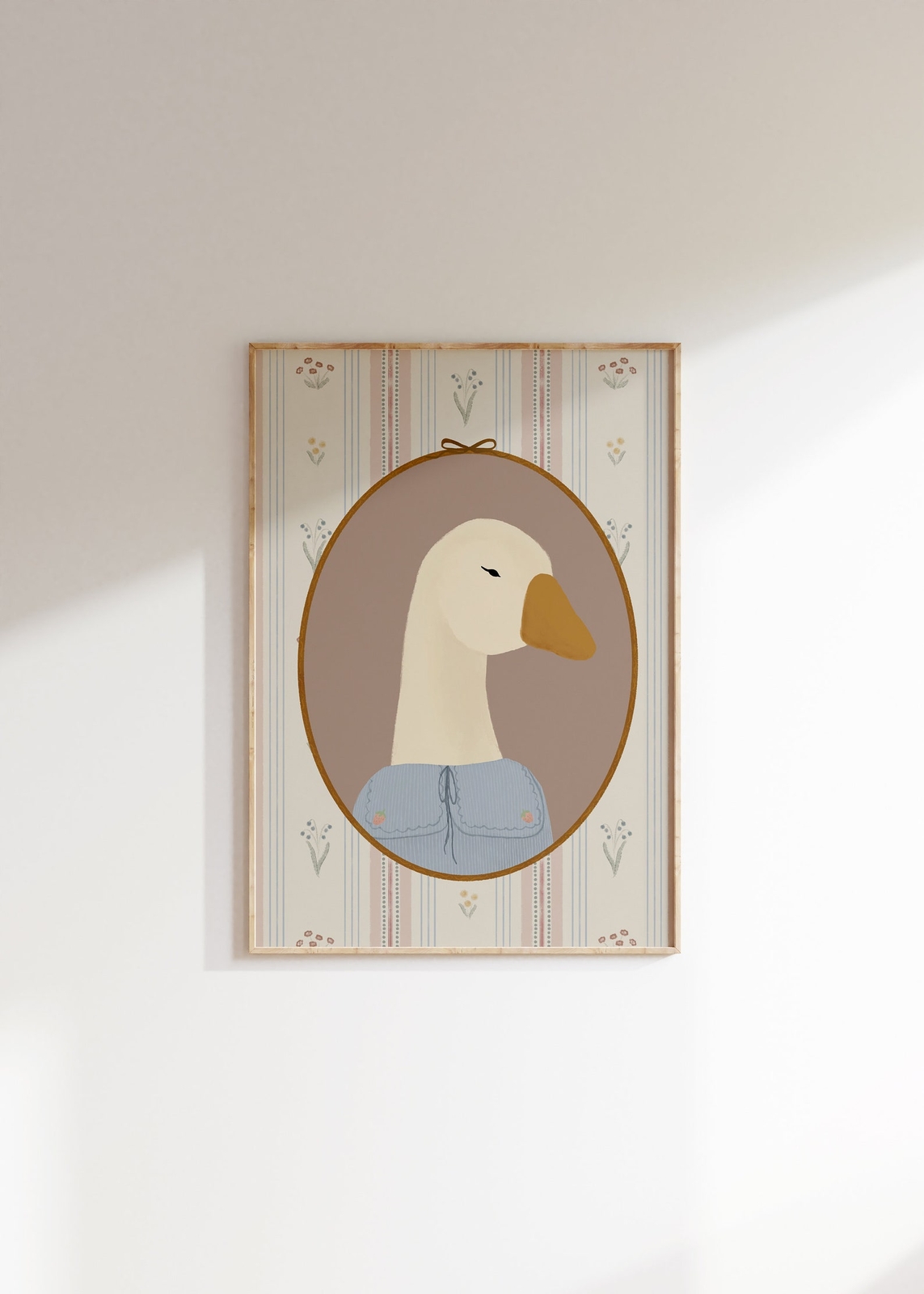 Girls Room Goose Print Vintage Aesthetic Nursery Abstract Vintage Painting Farm