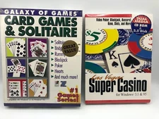 BIG BOX CD-ROM PC Games Las Vegas Super Casino Galaxy of Games Card Games