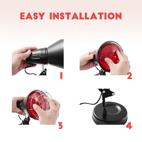 LED Infrarot Lampe Rotlichtlampe Infrarotlampe Therapie Mit Ständer Stehlampe DE - Bild 8 von 24