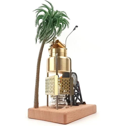 Mini Vintage Live Steam Engine Model With Brass Boiler Generator Motor Gift Toy - 第 8/18 張圖片