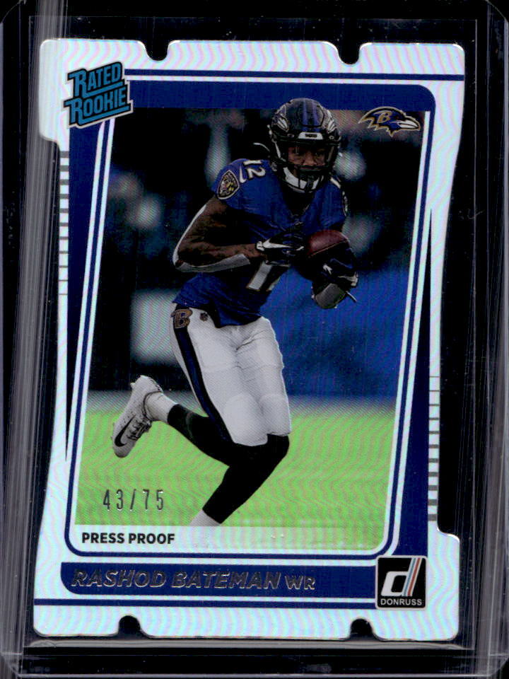 2021 Donruss Rashod Bateman Press Proof Silver Die Cut Rated Rookie RC #43/75