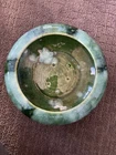 Vintage Possible McCoy 7" Blue And Green Glaze Flower Bowl USA