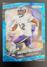 2025 Panini Prizm - Justin Madubuike #22 Blue Ice Prizm /99