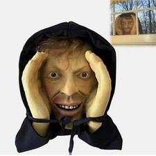 PVC Scary Peeper Freak Sticker Window Hanging Mask Halloween Decoration