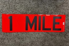 “1 Mile” Reflective Orange Roll-Up Flexible Sign, 36”x10”