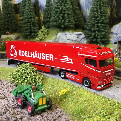 Camion semi-remorque à fond mouvant, MAN TGX GX, Edelhäuser - HERPA 319799 - HO  | Zustand: Neuf