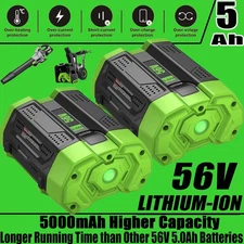2 PACK 56V 5.0Ah Lithium Battery For EGO 56V BA1400T BA1400 BA2240 BA1120 NEW