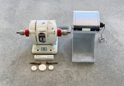 Handler Red Wing Lathe 26A with Splash Hood, Lathe Chucks, & Felt Wheels