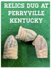 Fired Miniballs - Civil War Relics:   Dug at the Battle of PERRYVILLE Kentucky