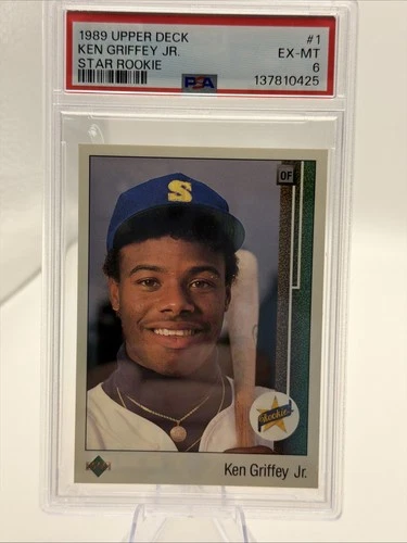 1989 Upper Deck - Star Rookie Ken Griffey Jr #1 (RC) PSA 6
