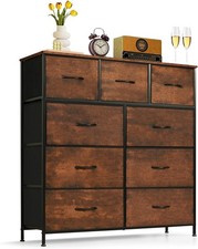 9-Drawer Dresser Bedroom Anti-Tip Tall Storage Organizer Chest of Drawers W/