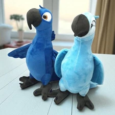 30cm Blu & Jewel Plush Set, Rio 2 Blue Parrot Toys, Soft Stuffed Birds Gift
