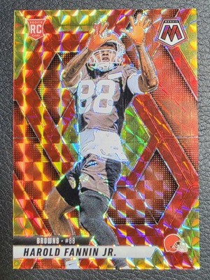 2025 Mosaic Harold Fannin Jr. Rookies RC Choice Fusion Red & Yellow Prizm #/89