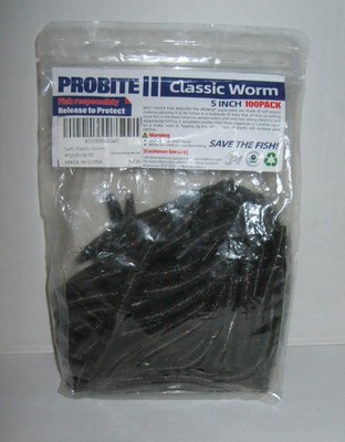 Probite Classic Soft Fishing Worm 100PCS 5'' Senko Soft Lures Bait Watermelon Red
