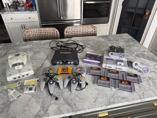 RETRO GAME LOT N64 SNES DREAMCAST Donkey Kong Mario RPG Diddy Racing WORKING