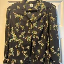 CAbi Black Floral Blazer