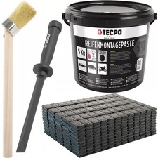 TECPO REIFENMONTAGEPASTE 5KG REIFENMONTAGE SATZ KLEBEGEWICHTE SCHWARZ + SCHABER