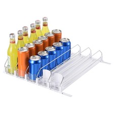 5pcs Soda Can Organizer for Refrigerator Self-Pushing Drink Organizer