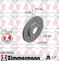 2X Zimmermann Bremsscheibe Vorderachse U.A. FüR Audi, Seat, VW