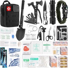 Survival First Aid Kit 320 Pieces Emergency Gear with Molle Pouch for Camping