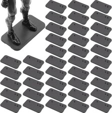 EBCO 50 Pieces Plastic Action Figure Display Stand Base ,Multi-Peg Model Support