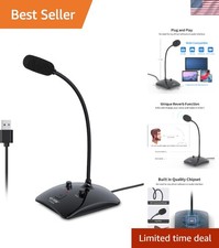 High Sensitivity USB Microphone for YouTube  Streaming - Mute  360  Gooseneck