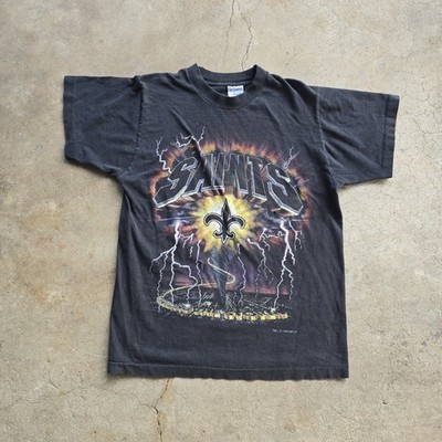 90s New Orleans Saints Shock Breakout Lignting Shadow Shirt  AN60092