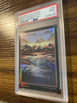 MTG✨Pixel SNOW-COVERED PLAINS (Full Art) FOIL✨SLD PSA 9 MINT