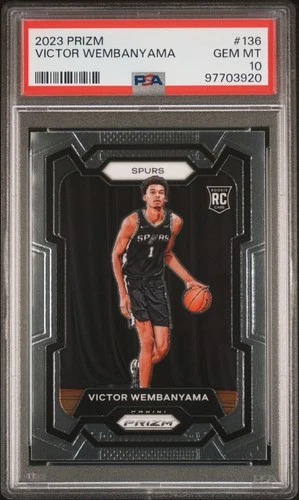 2023 Prizm Victor Wembanyama PSA 10 Gem Mint Rookie Card RC #136