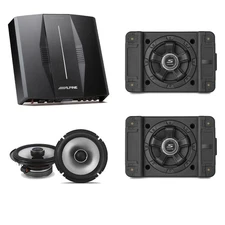 Alpine PXE-C80-88 OPTIM8 DSP Amp, SS-SB10 Subwoofers & S2-S65 Coaxial Bundle