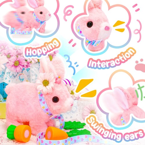 Plush Bunny Toys for Kids - Interactive Electronic Rabbit with Sounds, Wiggli... - Picture 3 of 7