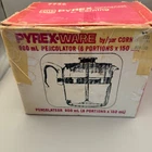 Pyrex 6 Cup Glass Coffee Pot Percolator 7756 B W/glass Stem Complete Vintage
