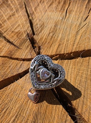 S925 Two Tone Pink Mom & Heart Mother s Day Silver Rose Gold New