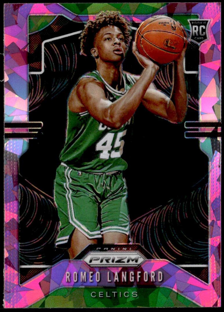2019-20 Panini Prizm #260 Romeo Langford Prizms Pink Ice Rookie E1