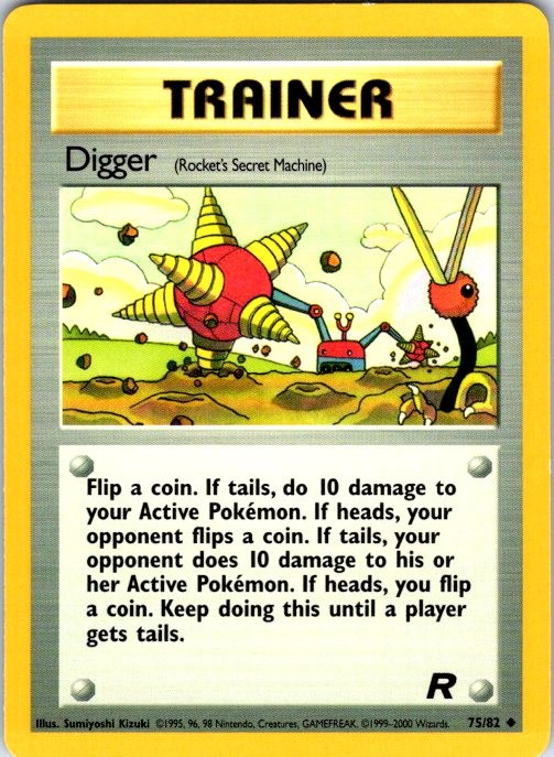 Pokemon | Team Rocket | Digger (Rocket's Secret Machine) | 75/82 | Unlimited | N
