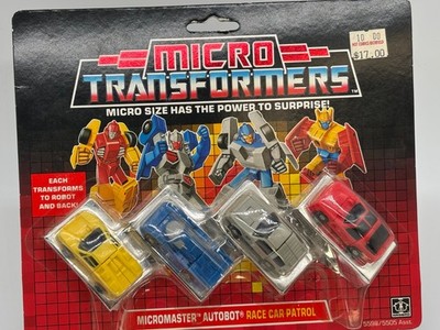 Race Car Patrol Micromaster G1 Transformers 1989 Hasbro Vintage Figure MOSC