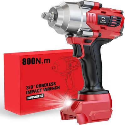 Cordless Impact Wrench 3/8'' Compatible with Milwaukee 18V Battery, 600Ft-lbs (80