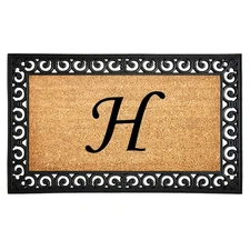 Calloway Mills 104131830 Gabriel Monogram Doormat, 18" x 30" (Letter H)
