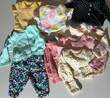 9 Piece Carter  s NEWBORN Short  Long Sleeve BODYSUITS Onsies PANTS JACKET NB