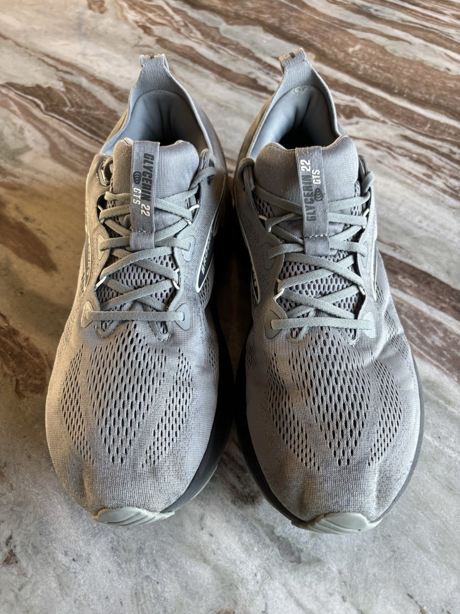 👟Brooks Glycerin 22 Primer Gray/Ebony/Bluewash Running Shoes Sneakers Men’s 15 View 2
