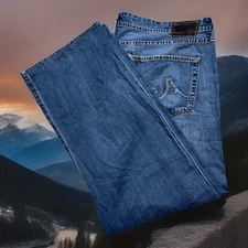 AG Adriano Goldschmied Blue Jeans Men’s The Hero Wide Leg Bootcut Size 40 X 32
