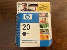 HP 20 Black Ink Cartridge Sealed Expired Feb 2006