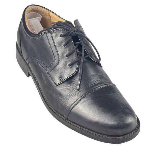 Chaps Mens Oxford Dress Shoes Size 13M Black Almond Toe Lace Up Leather Good Con Chaps M Oxford Dress Shoes for Men for sale | eBay main image 4