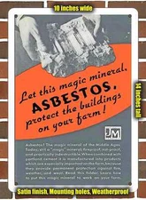 Metal Sign - 1937 Magic Mineral Asbestos- 10x14 inches