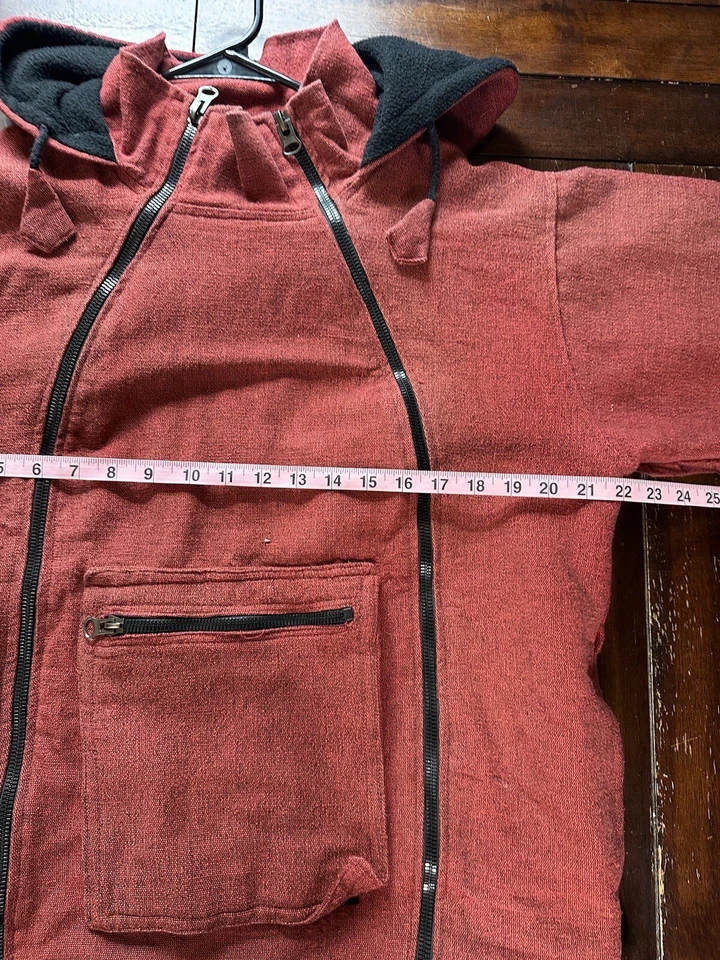 Sudadera con capucha de algodón napal mediano para mujer cremallera completa diseño único Foto 4 de 4