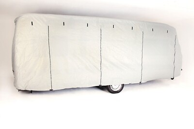 CAPA  Wohnwagen Schutzhülle, Abdeckplane, Wohnwagenhülle, grau, L600/B250/H240