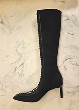 New! Givenchy 'show' Lace-up Knee High Boot Black Womens 10 Us 40 Eur Msrp $1595