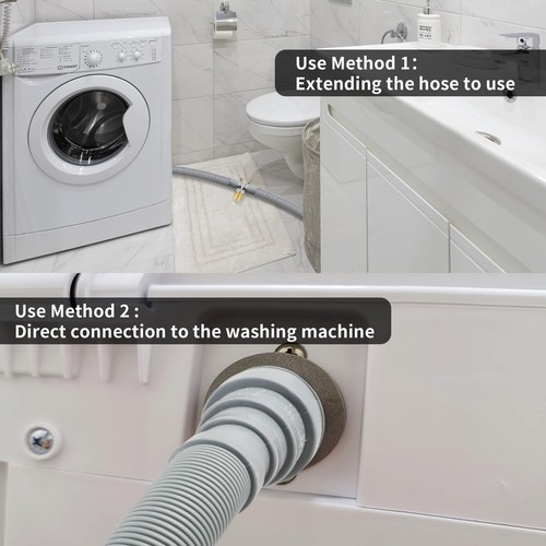 Washer Drain Hose 13 FT Washing Machine Drain Line Hose Extension with 2 Hose... - Picture 5 of 8